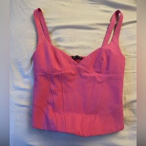 Zara hot pink corset top size S (4)